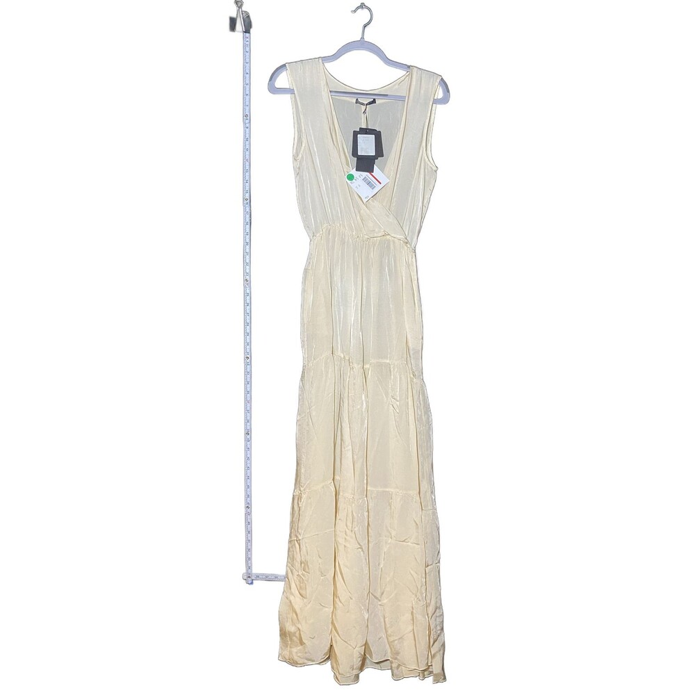 Roberto Collina Women's Cream Sleeveless Maxi Evening Gown Size M NWT